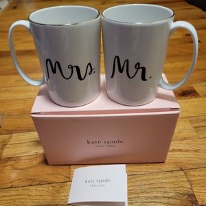Kate Spade/Lenox Mr and Mrs mugs